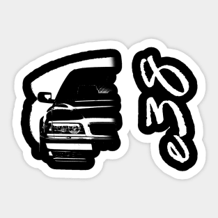 E38 simple white design Sticker